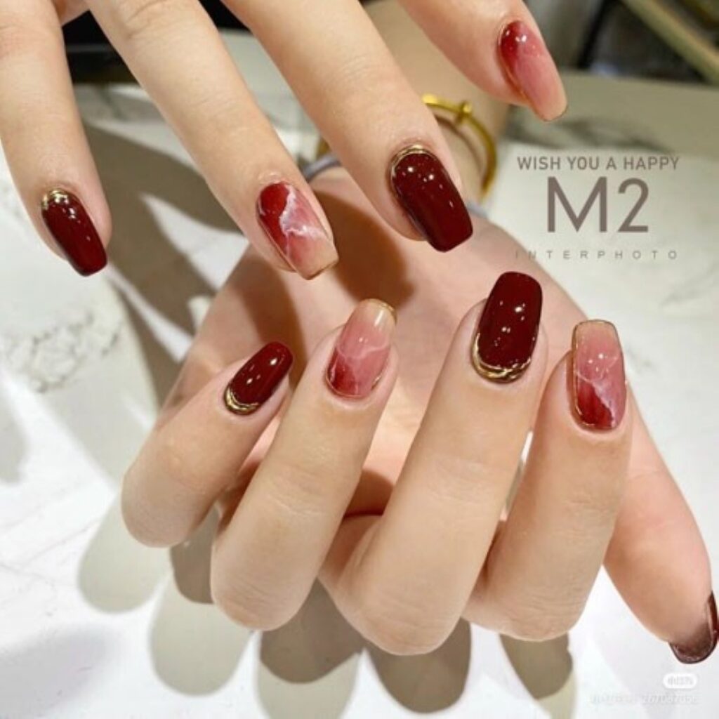 Attractive and stylish 2024 Lunar new year nail designs (10)