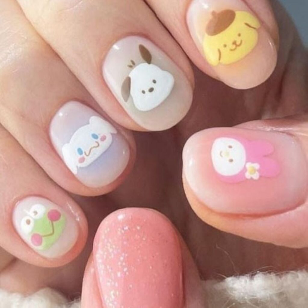 Attractive and stylish 2024 Lunar new year nail designs (158)