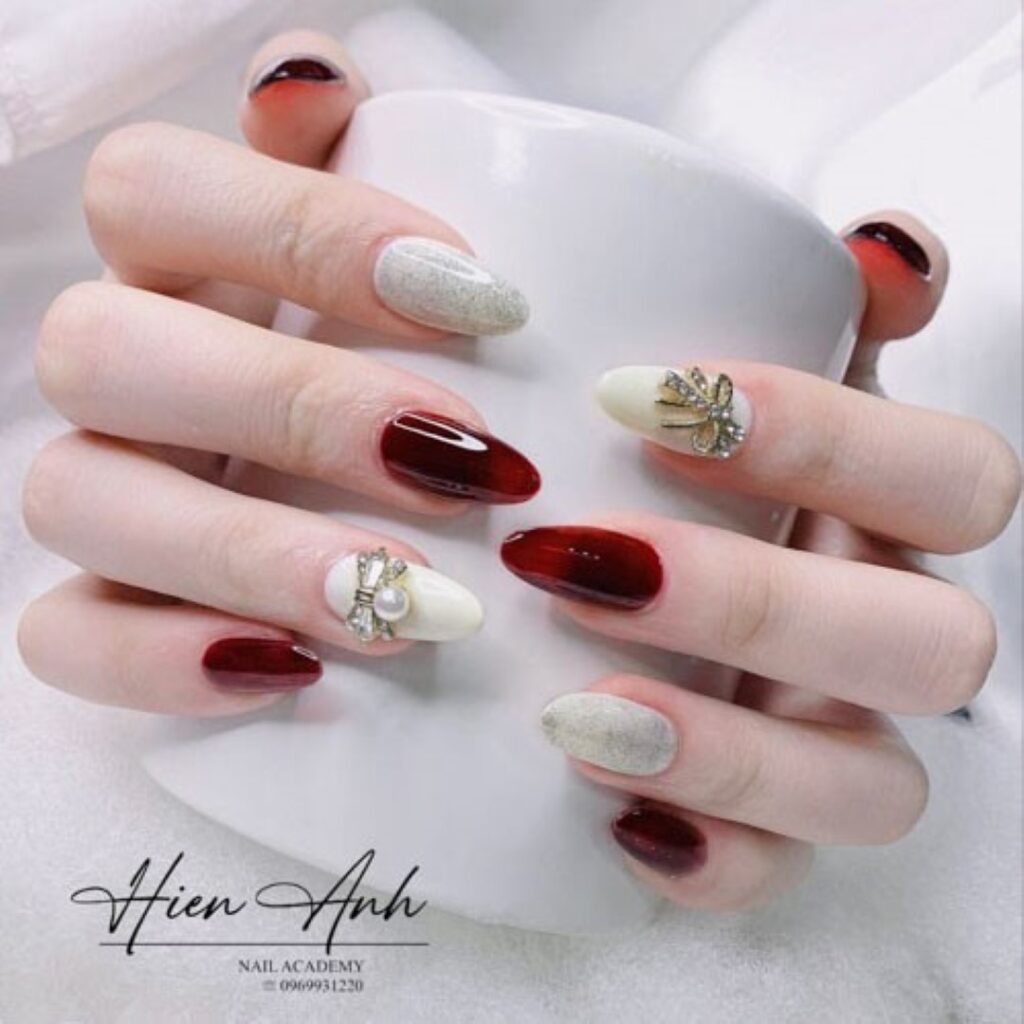 Attractive and stylish 2024 Lunar new year nail designs (24)