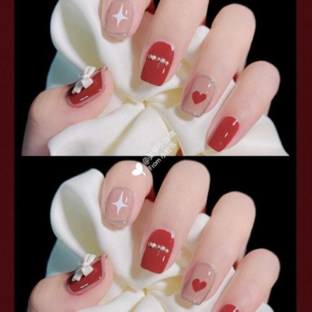 Attractive and stylish 2024 Lunar new year nail designs (3)