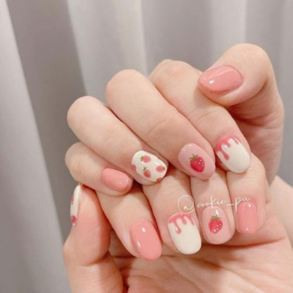 Attractive and stylish 2024 Lunar new year nail designs (308)