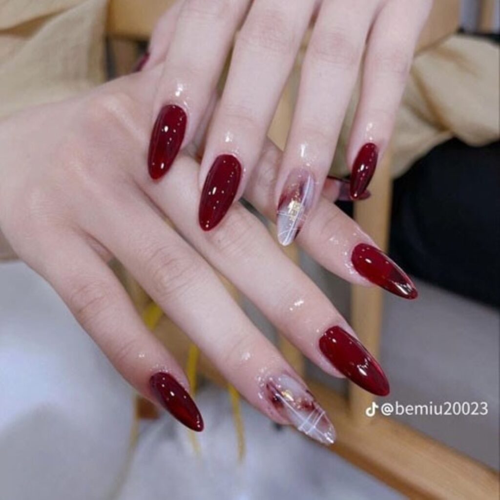 Attractive and stylish 2024 Lunar new year nail designs (4)