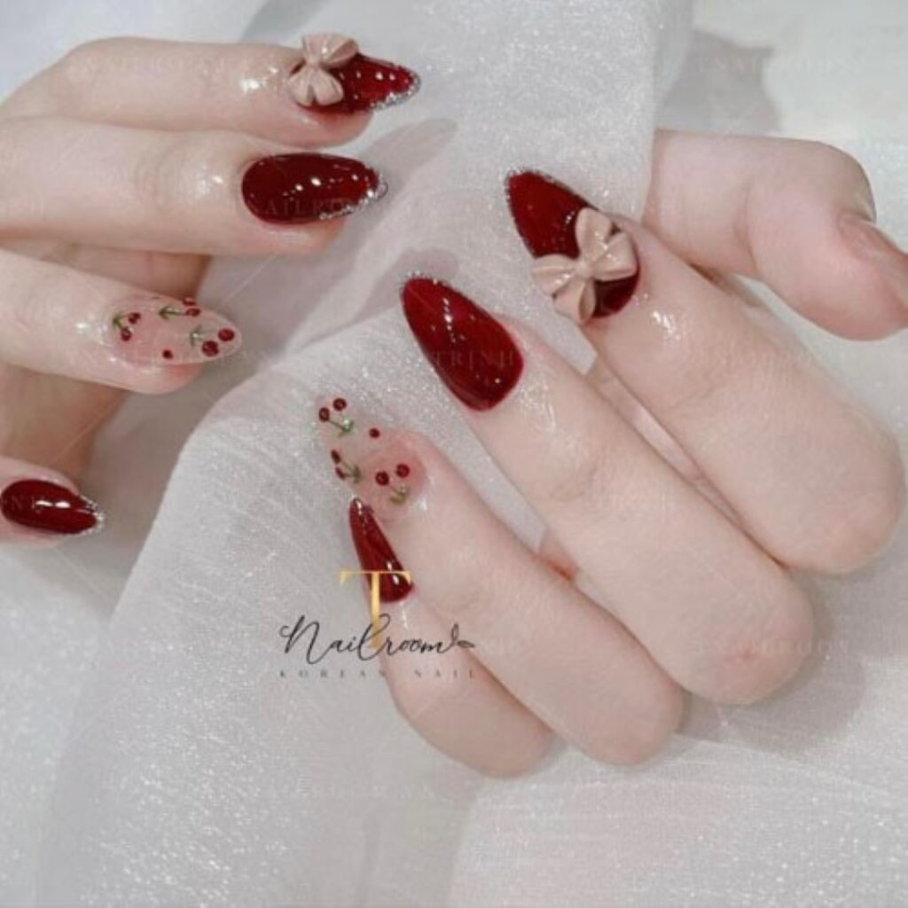 Attractive and stylish 2024 Lunar new year nail designs (6)
