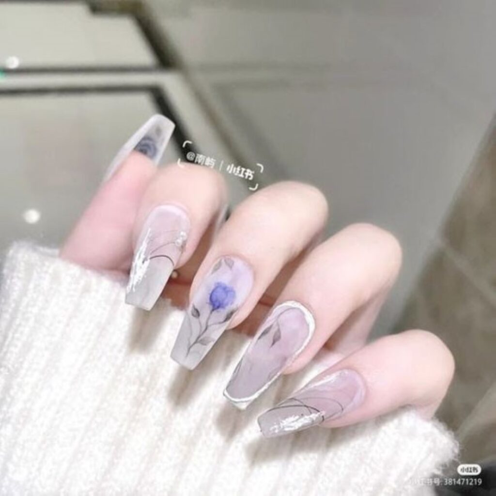 Attractive and stylish 2024 Lunar new year nail designs (89)