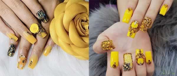25 Beautiful Yellow Nail Pattern