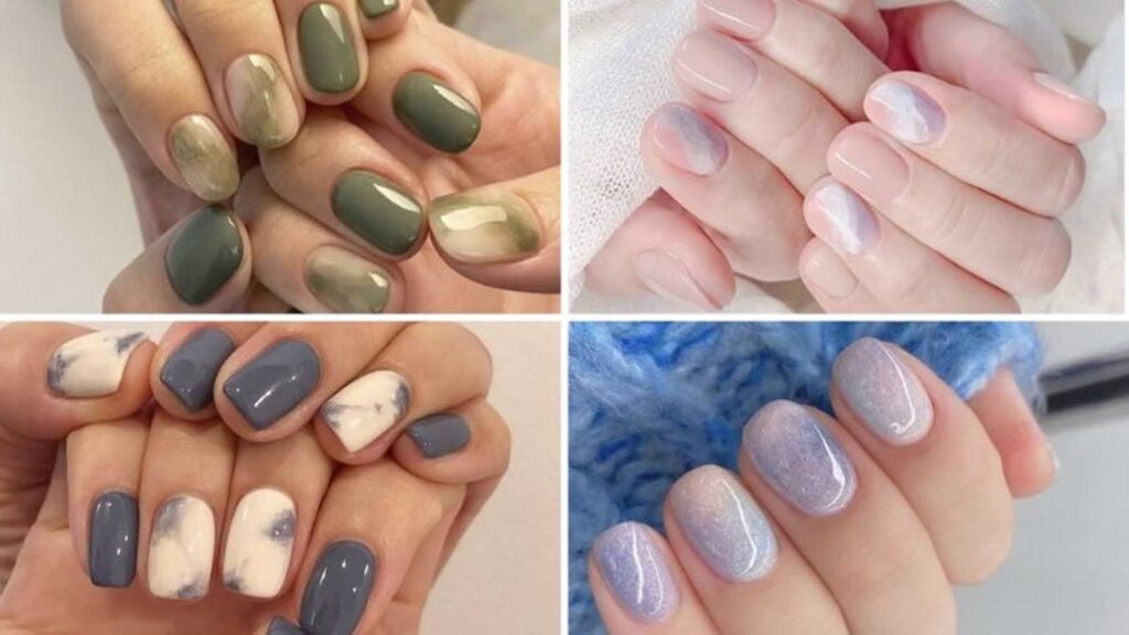 Simple colored nail designs